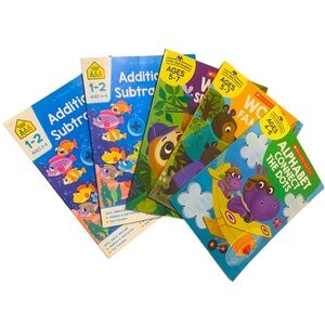 Scholastic Activity Books Ages 5-8 from K-2 grades Addition Subtraction